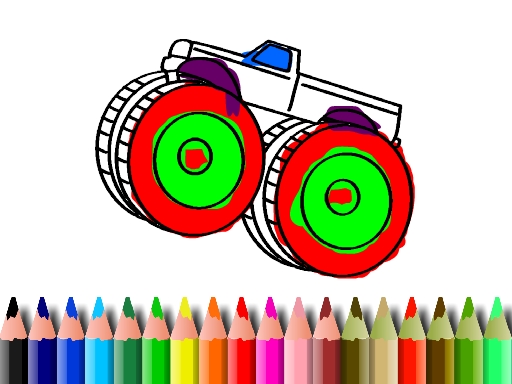 BTS Monster Truck Coloring game cover